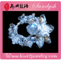 2014 Fashion Show Jewelry Bling Big Flower Crystal Stretch Bracelet